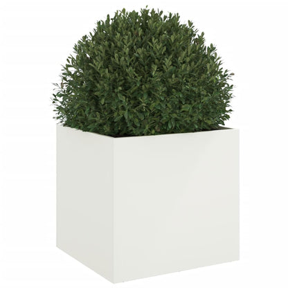 Plantenbak 49x47x46 cm koudgewalst staal wit 1 49 x 47 x 46 cm Wit