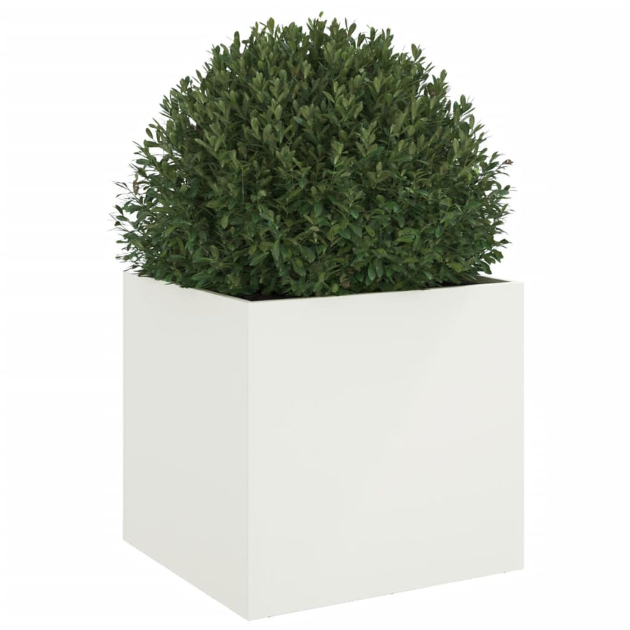 Plantenbak 49x47x46 cm koudgewalst staal wit 1 49 x 47 x 46 cm Wit