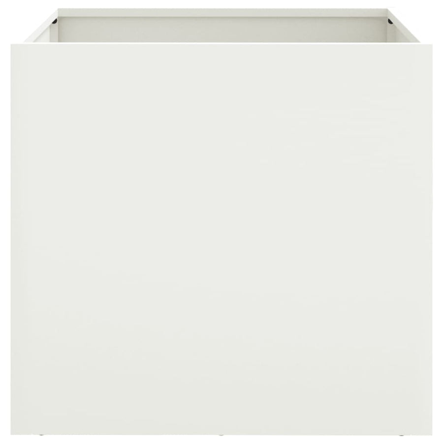 Plantenbak 49x47x46 cm koudgewalst staal wit 1 49 x 47 x 46 cm Wit