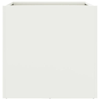 Plantenbak 49x47x46 cm koudgewalst staal wit 1 49 x 47 x 46 cm Wit