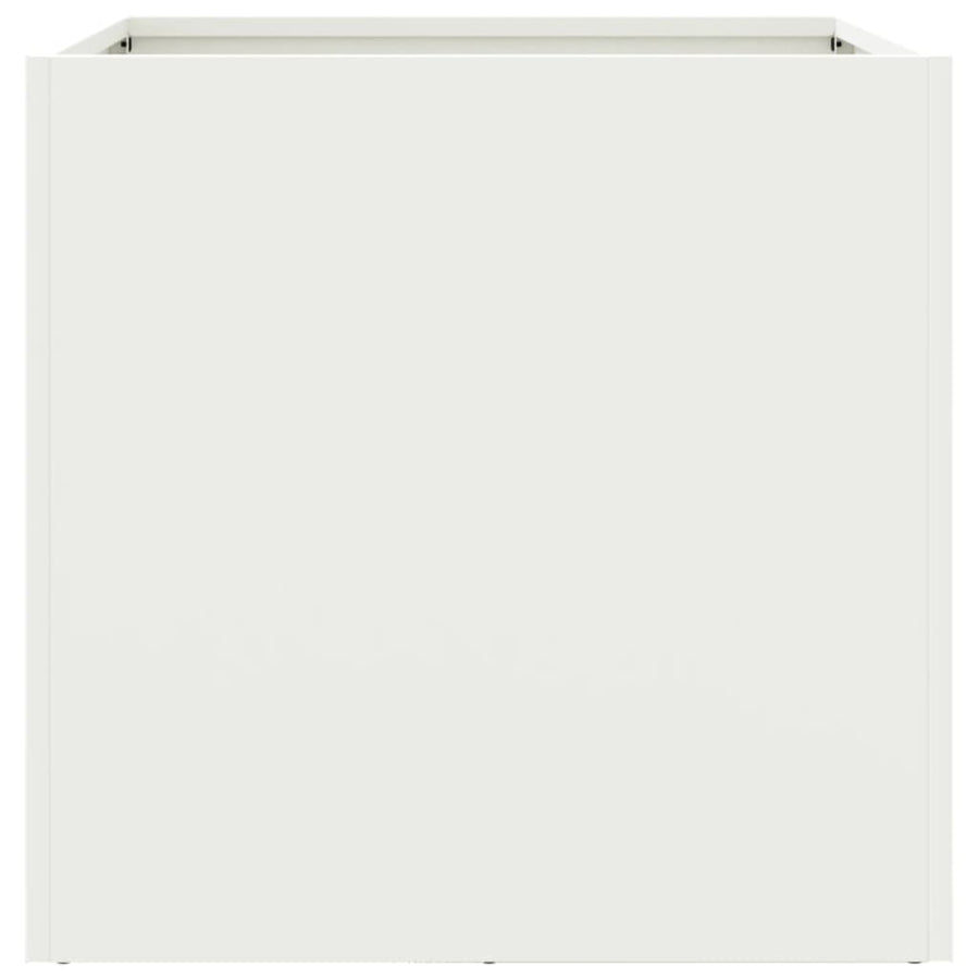 Plantenbak 49x47x46 cm koudgewalst staal wit 1 49 x 47 x 46 cm Wit