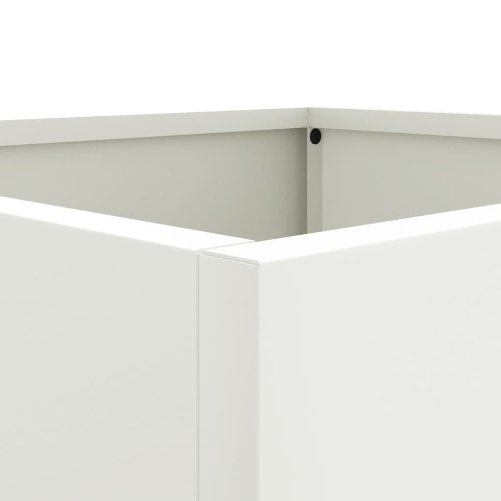Plantenbak 49x47x46 cm koudgewalst staal wit 1 49 x 47 x 46 cm Wit