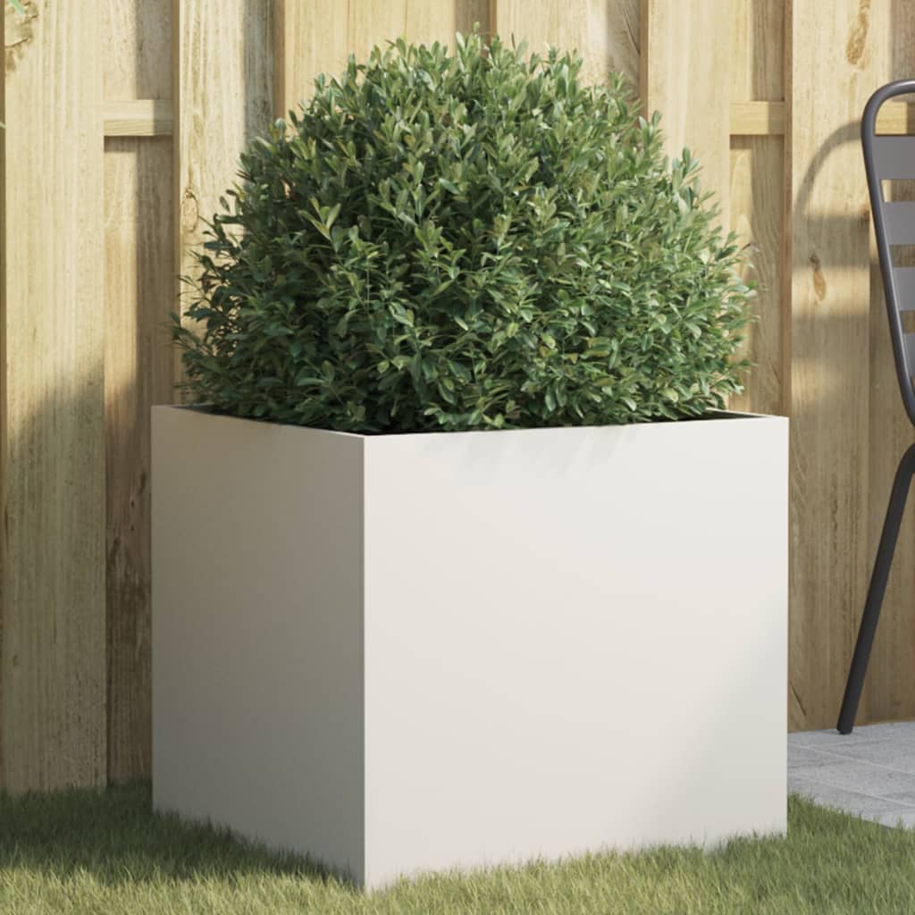 Plantenbak 49x47x46 cm koudgewalst staal wit 1 49 x 47 x 46 cm Wit