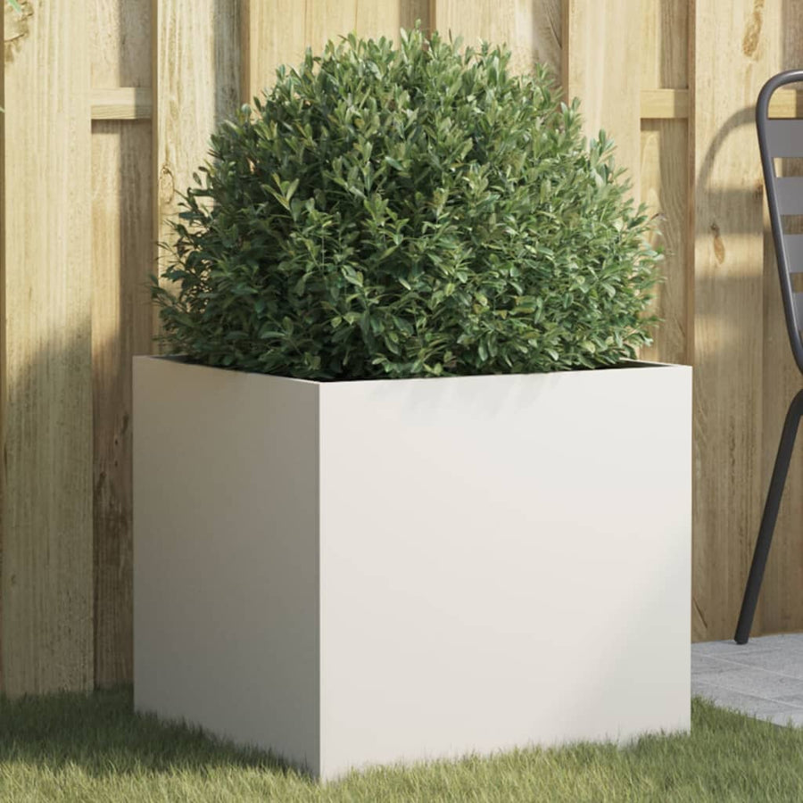 Plantenbak 49x47x46 cm koudgewalst staal wit 1 49 x 47 x 46 cm Wit