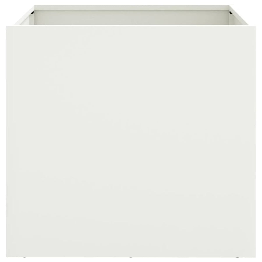 Plantenbakken Koudgewalst Staal 2 49 x 47 x 46 cm Wit