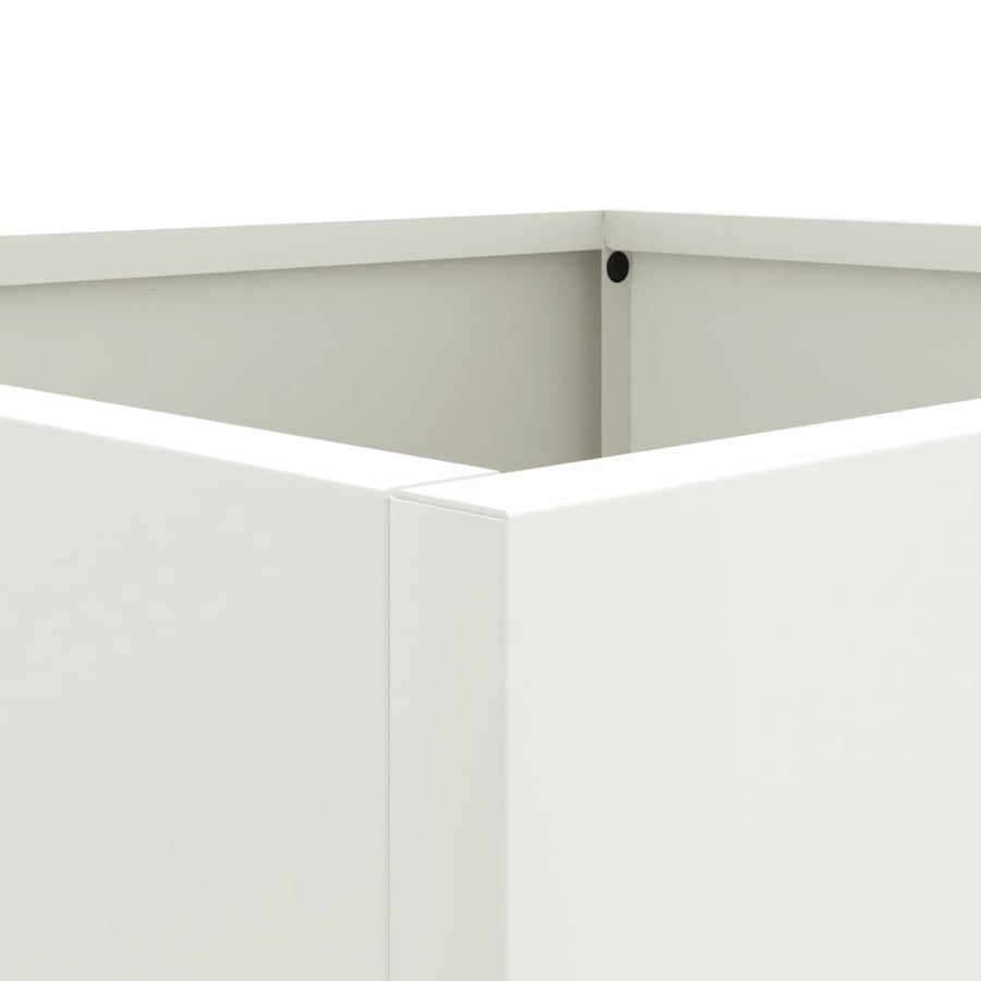 Plantenbakken Koudgewalst Staal 2 49 x 47 x 46 cm Wit