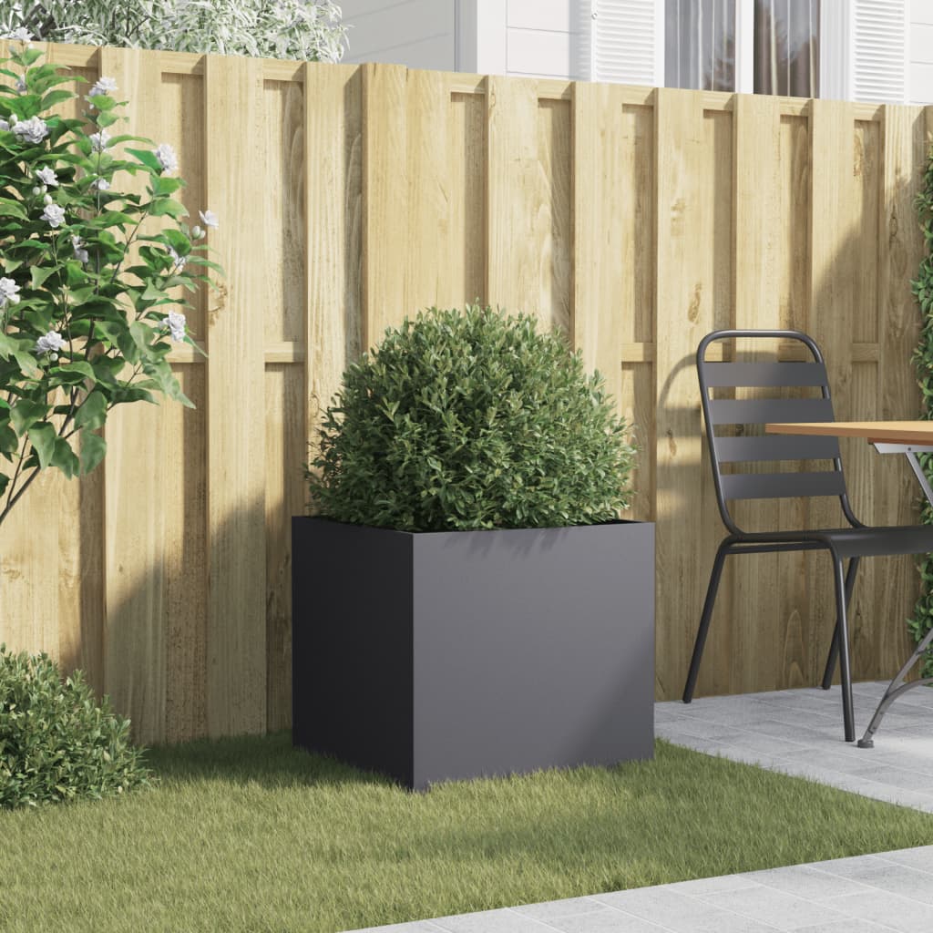 Plantenbak 49x47x46 cm koudgewalst staal antracietkleurig 1 49 x 47 x 46 cm Antraciet