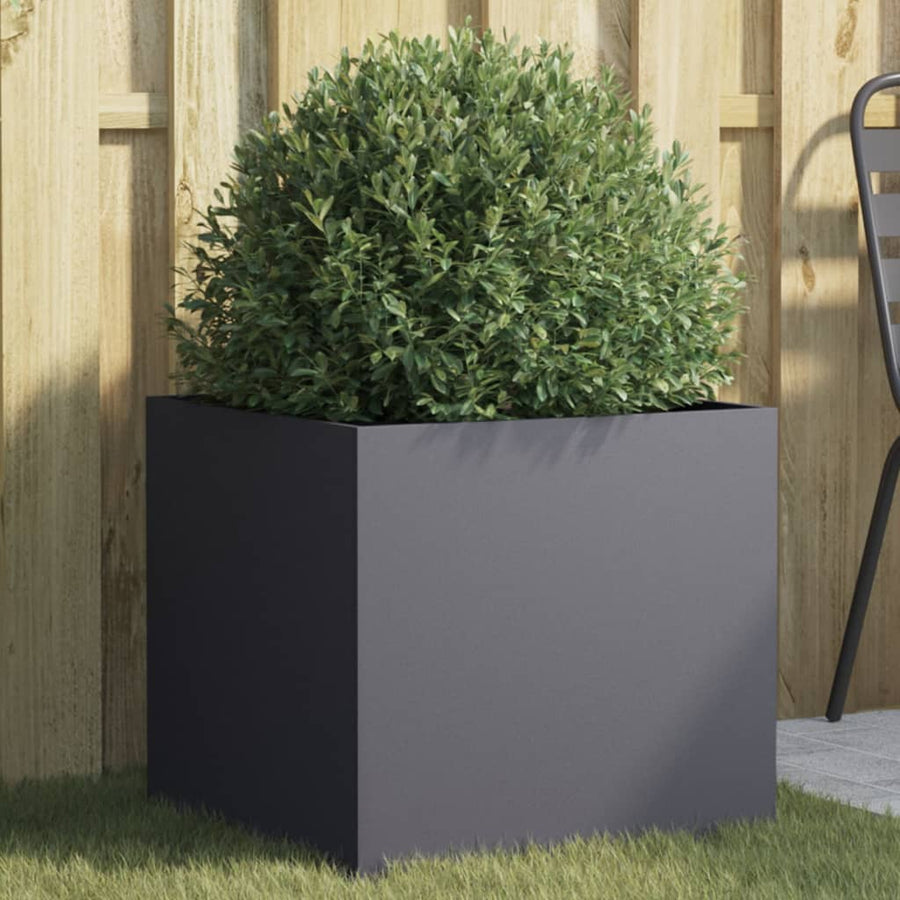 Plantenbak 49x47x46 cm koudgewalst staal antracietkleurig 1 49 x 47 x 46 cm Antraciet