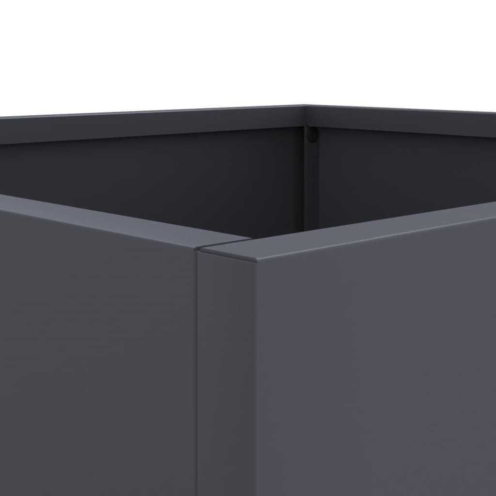 Plantenbakken 2 st 49x47x46 cm koudgewalst staal antracietkleur 2 49 x 47 x 46 cm Antraciet