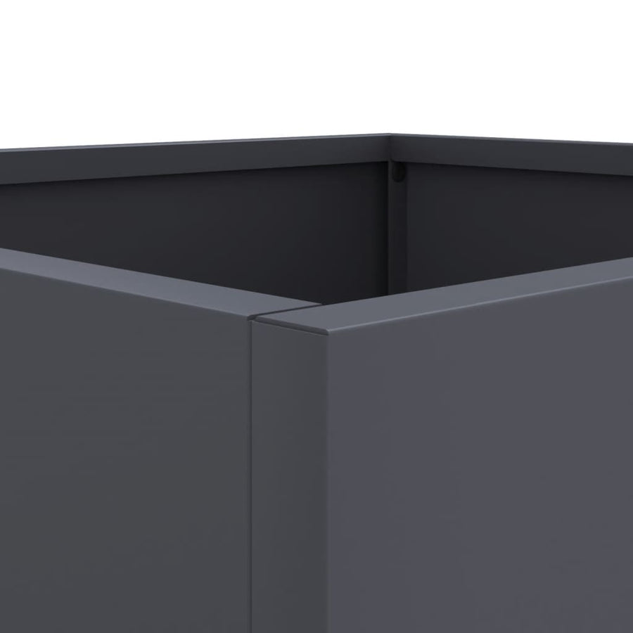 Plantenbakken 2 st 49x47x46 cm koudgewalst staal antracietkleur 2 49 x 47 x 46 cm Antraciet