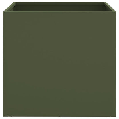 Plantenbak 49x47x46 cm koudgewalst staal olijfgroen 1 49 x 47 x 46 cm Groen