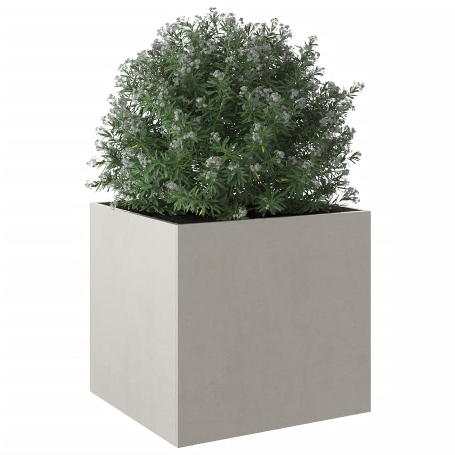 Plantenbak 49x47x46 cm roestvrij staal zilverkleurig 1 49 x 47 x 46 cm Zilver