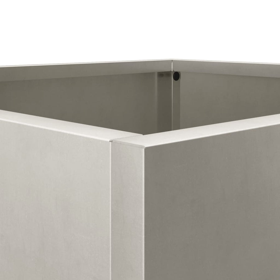 Plantenbak 49x47x46 cm roestvrij staal zilverkleurig 1 49 x 47 x 46 cm Zilver