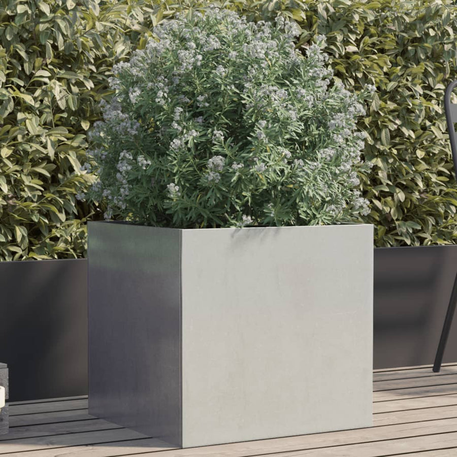 Plantenbak 49x47x46 cm roestvrij staal zilverkleurig 1 49 x 47 x 46 cm Zilver
