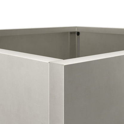 Plantenbakken 2 st 49x47x46 cm roestvrij staal zilverkleurig 2 49 x 47 x 46 cm Zilver