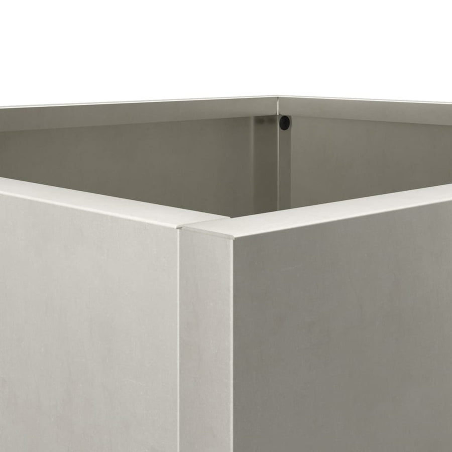 Plantenbakken 2 st 49x47x46 cm roestvrij staal zilverkleurig 2 49 x 47 x 46 cm Zilver