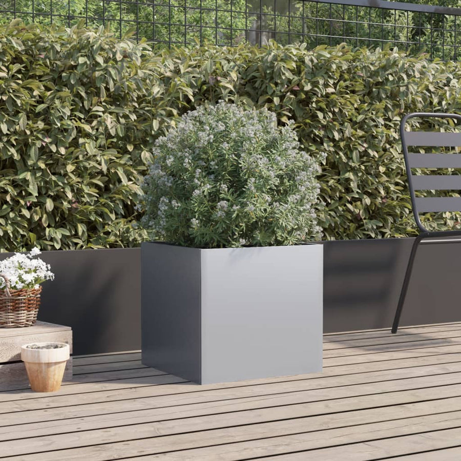 Plantenbak 49x47x46 cm gegalvaniseerd staal zilverkleurig 1 49 x 47 x 46 cm Zilvergrijs