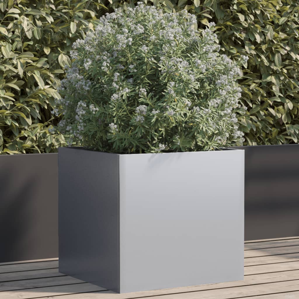 Plantenbak 49x47x46 cm gegalvaniseerd staal zilverkleurig 1 49 x 47 x 46 cm Zilvergrijs
