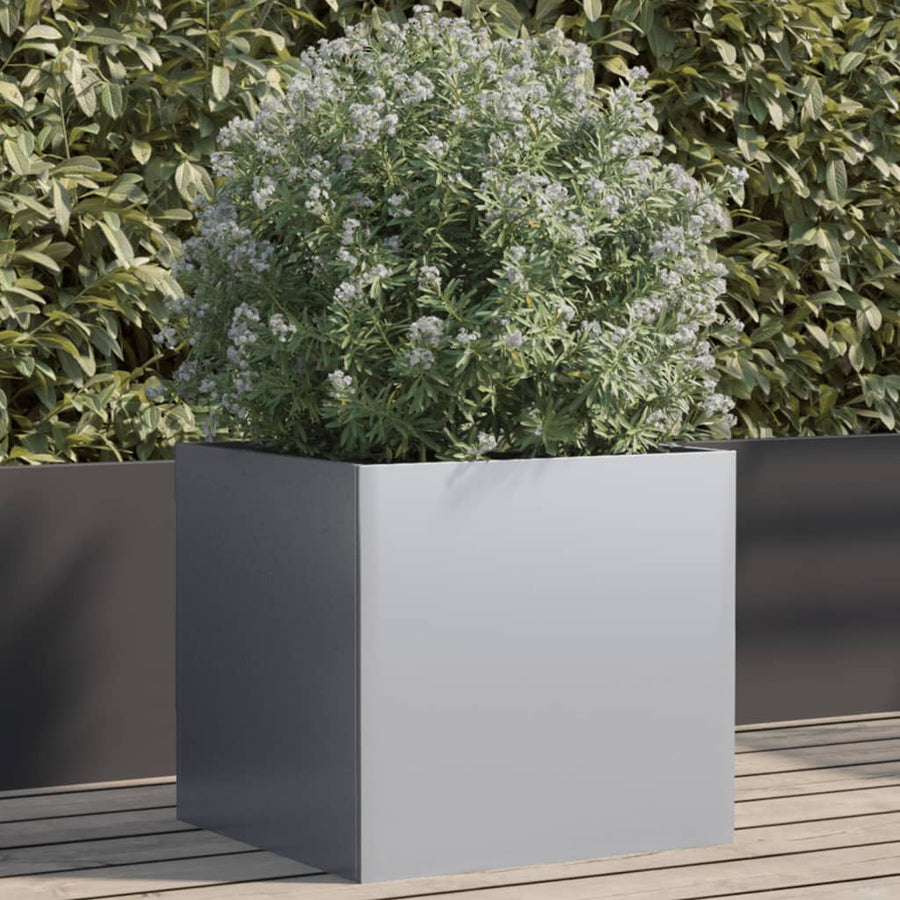 Plantenbak 49x47x46 cm gegalvaniseerd staal zilverkleurig 1 49 x 47 x 46 cm Zilvergrijs