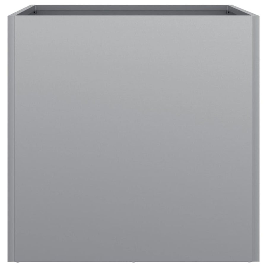Plantenbakken 2 st 49x47x46 cm gegalvaniseerd staal zilverkleur 2 49 x 47 x 46 cm Zilvergrijs