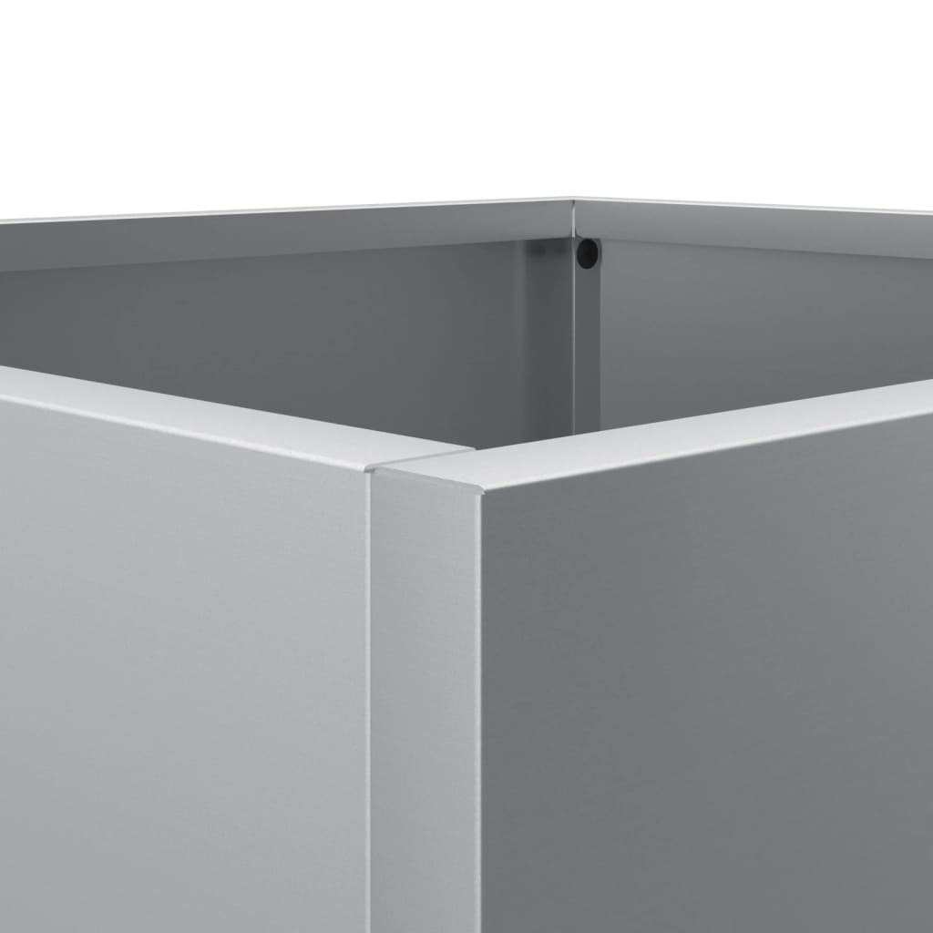 Plantenbakken 2 st 49x47x46 cm gegalvaniseerd staal zilverkleur 2 49 x 47 x 46 cm Zilvergrijs