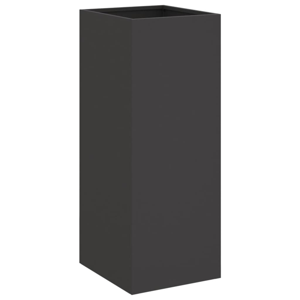 Plantenbak 32x27,5x75 cm koudgewalst staal zwart 1 32 x 27.5 x 75 cm Zwart