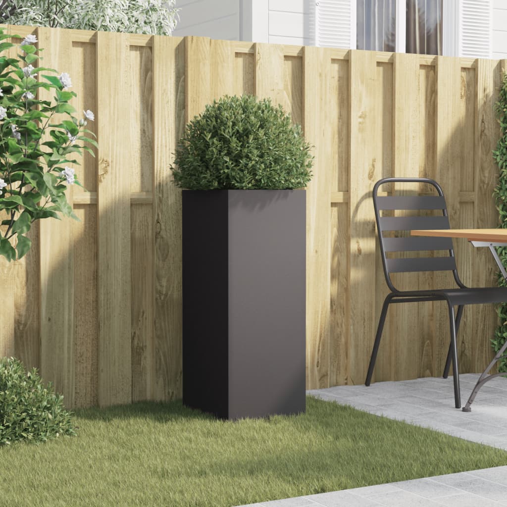 Plantenbak 32x27,5x75 cm koudgewalst staal zwart 1 32 x 27.5 x 75 cm Zwart