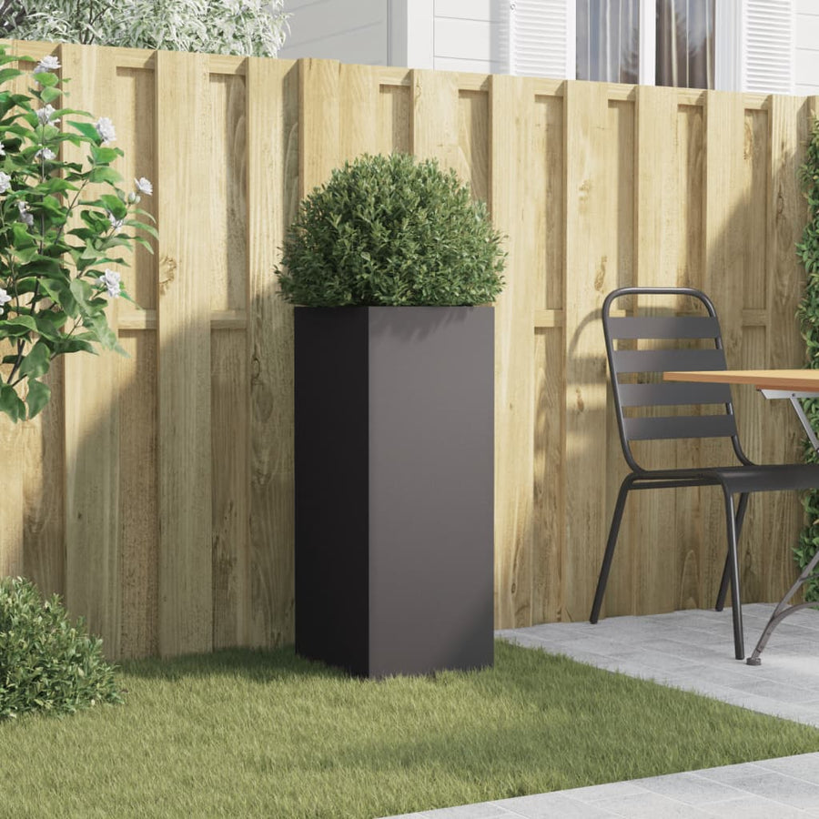 Plantenbak 32x27,5x75 cm koudgewalst staal zwart 1 32 x 27.5 x 75 cm Zwart