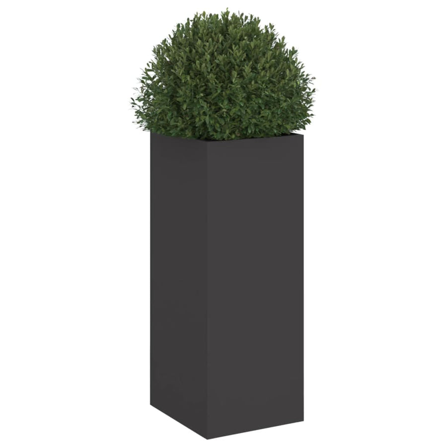 Plantenbak 32x27,5x75 cm koudgewalst staal zwart 1 32 x 27.5 x 75 cm Zwart
