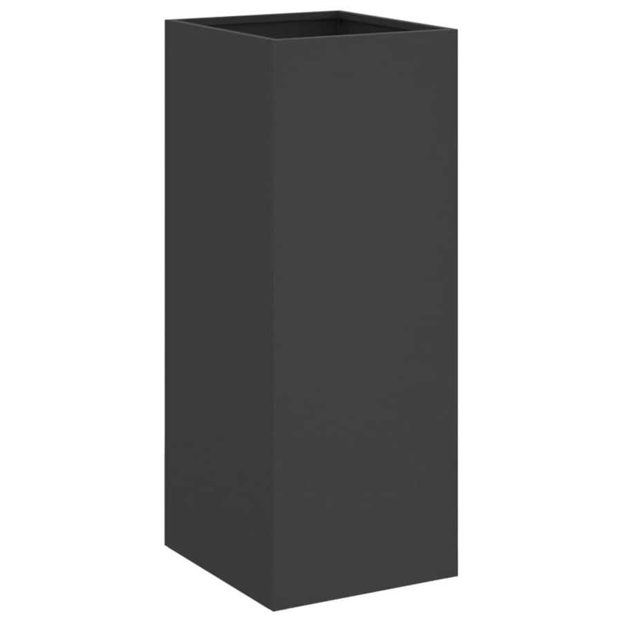 Plantenbak 32x27,5x75 cm koudgewalst staal zwart 1 32 x 27.5 x 75 cm Zwart