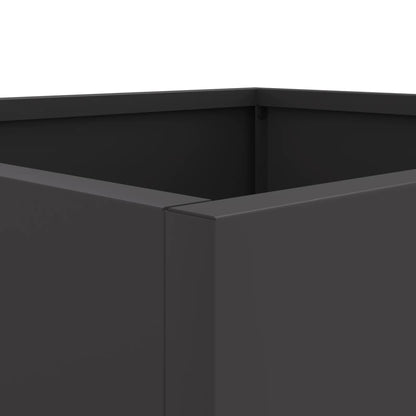 Plantenbak 32x27,5x75 cm koudgewalst staal zwart 1 32 x 27.5 x 75 cm Zwart