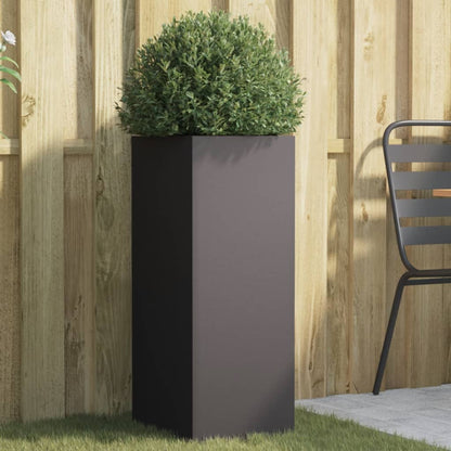 Plantenbak 32x27,5x75 cm koudgewalst staal zwart 1 32 x 27.5 x 75 cm Zwart