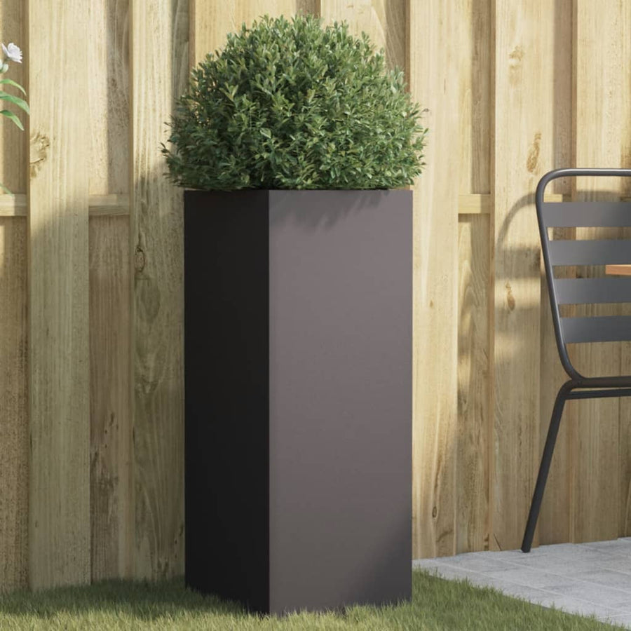 Plantenbak 32x27,5x75 cm koudgewalst staal zwart 1 32 x 27.5 x 75 cm Zwart