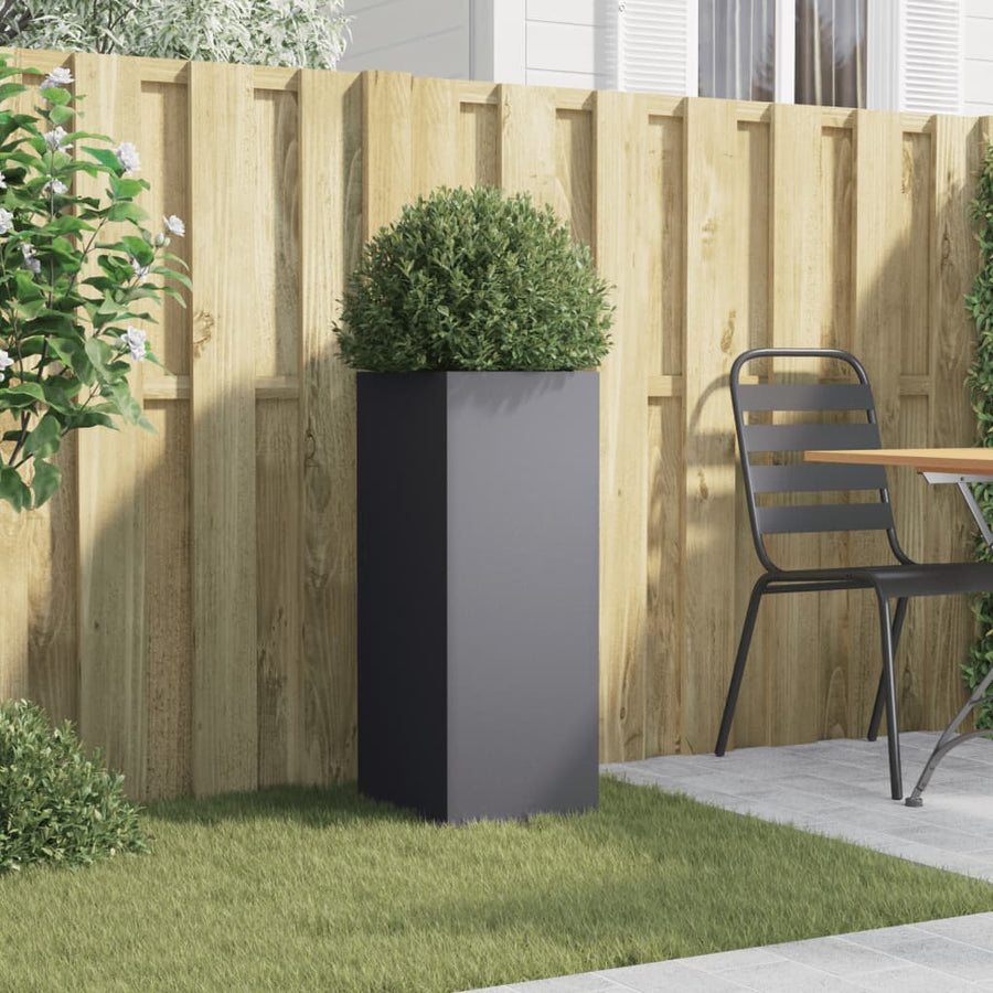 Plantenbak 32x27,5x75 cm koudgewalst staal antracietkleurig 1 32 x 27.5 x 75 cm Antraciet