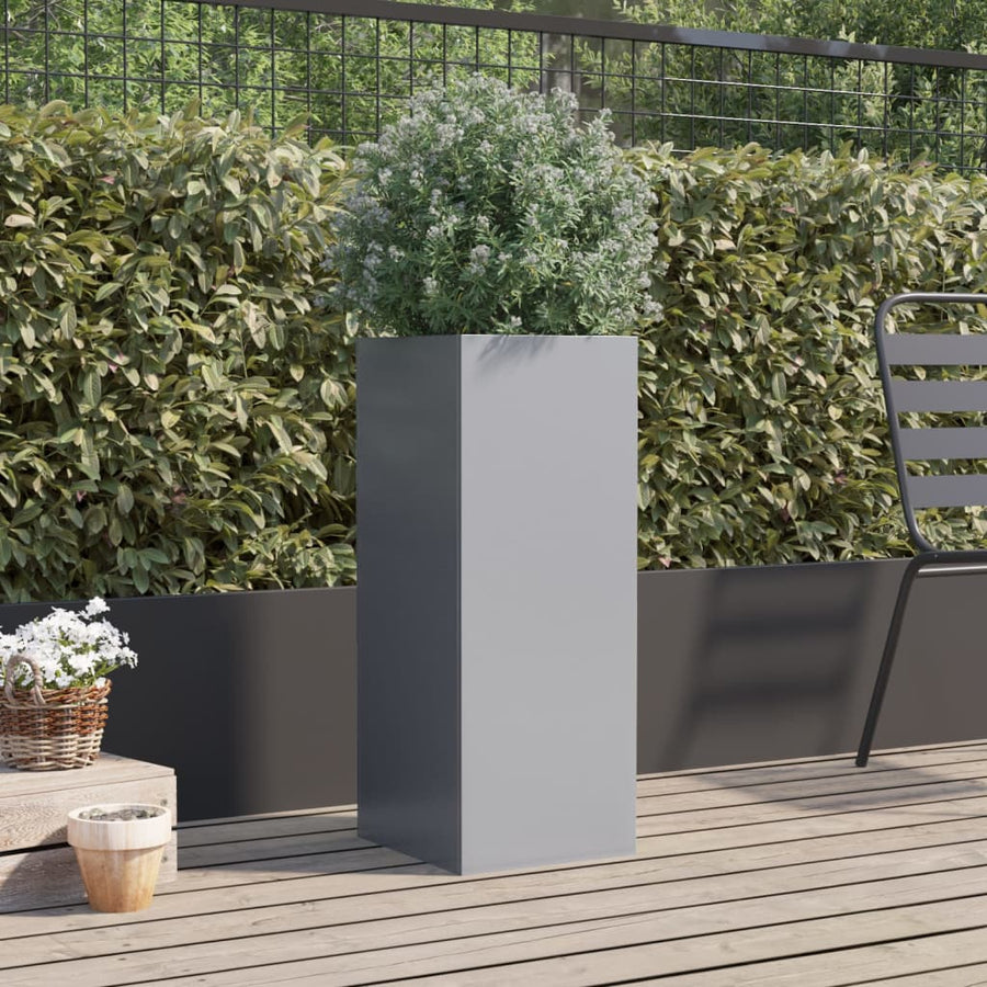 Plantenbak 32x27,5x75 cm gegalvaniseerd staal zilverkleurig 1 32 x 27.5 x 75 cm Zilvergrijs