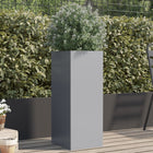 Plantenbak 32x27.5x75 cm gegalvaniseerd staal zilver