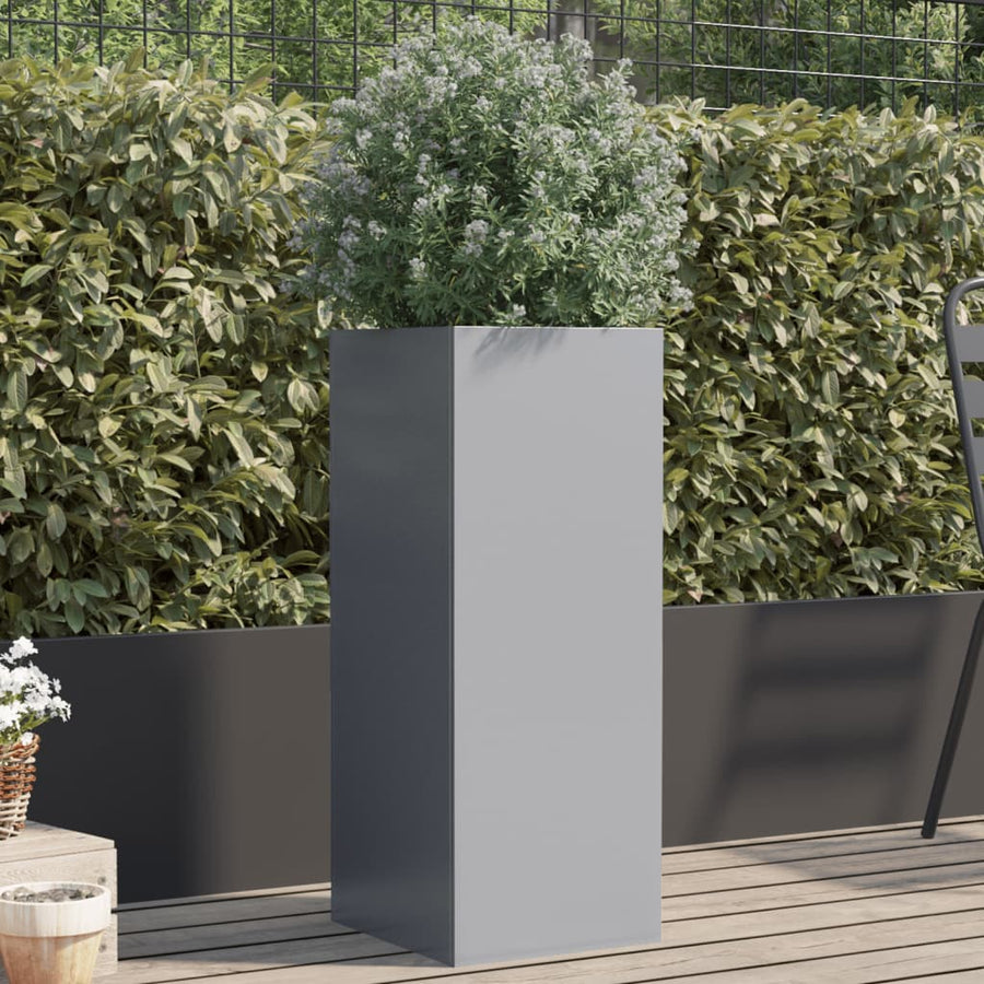 Plantenbak 32x27,5x75 cm gegalvaniseerd staal zilverkleurig 1 32 x 27.5 x 75 cm Zilvergrijs