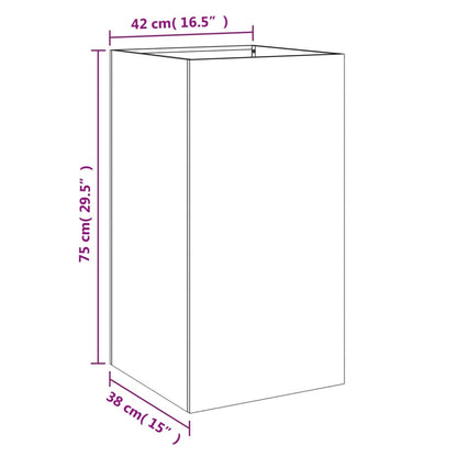 Plantenbak 42x38x75 cm koudgewalst staal zwart 1 42 x 38 x 75 cm Zwart
