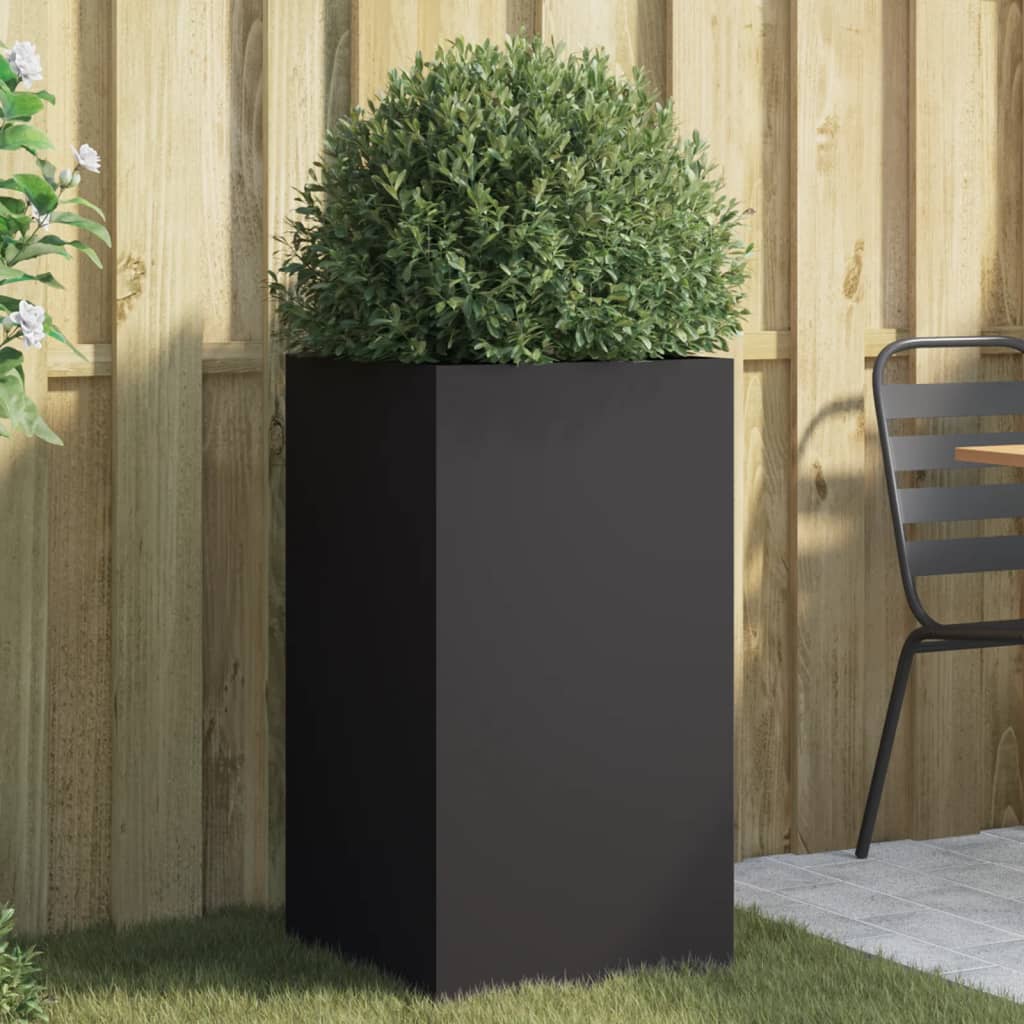 Plantenbak 42x38x75 cm koudgewalst staal zwart 1 42 x 38 x 75 cm Zwart