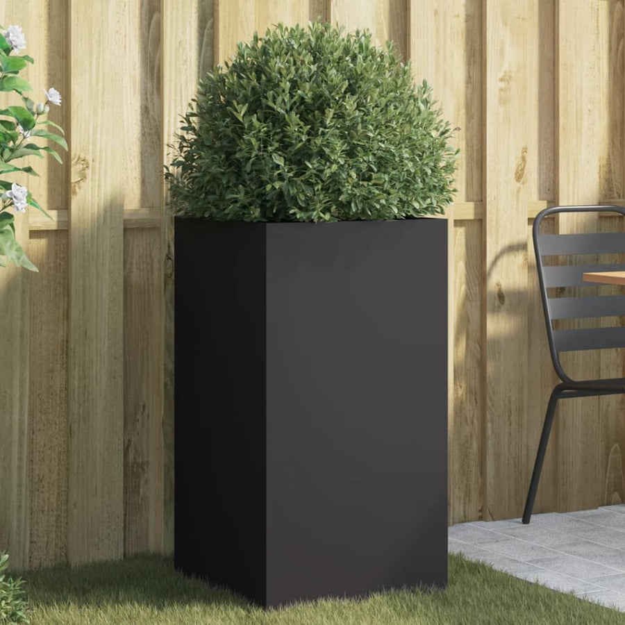 Plantenbak 42x38x75 cm koudgewalst staal zwart 1 42 x 38 x 75 cm Zwart