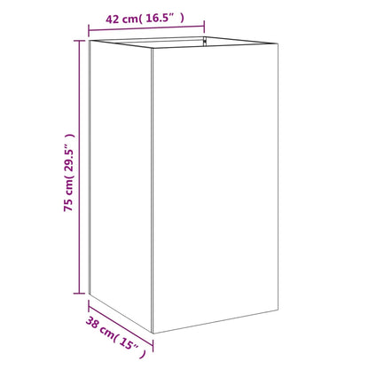 Plantenbak 42x38x75 cm koudgewalst staal wit 1 42 x 38 x 75 cm Wit
