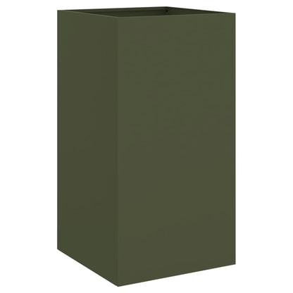 Plantenbak 42x38x75 cm koudgewalst staal olijfgroen 1 42 x 38 x 75 cm Groen
