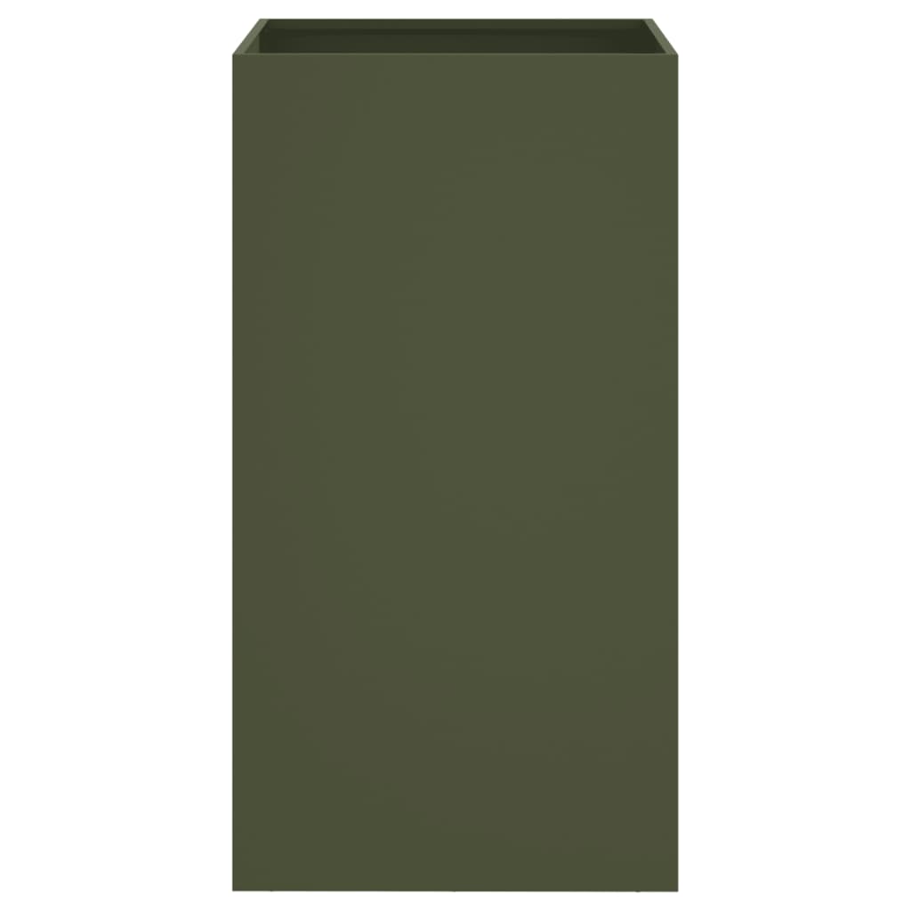 Plantenbak 42x38x75 cm koudgewalst staal olijfgroen 1 42 x 38 x 75 cm Groen