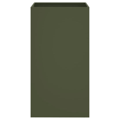 Plantenbak 42x38x75 cm koudgewalst staal olijfgroen 1 42 x 38 x 75 cm Groen