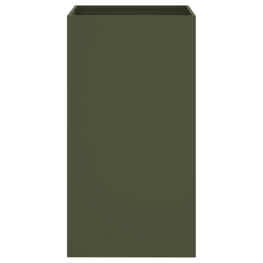Plantenbak 42x38x75 cm koudgewalst staal olijfgroen 1 42 x 38 x 75 cm Groen