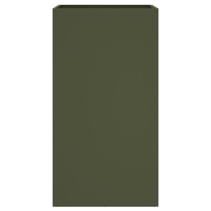 Plantenbak 42x38x75 cm koudgewalst staal olijfgroen 1 42 x 38 x 75 cm Groen