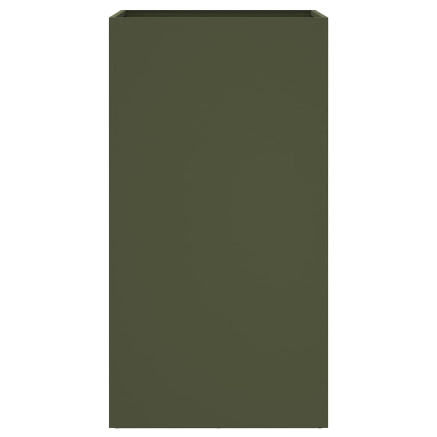 Plantenbak 42x38x75 cm koudgewalst staal olijfgroen 1 42 x 38 x 75 cm Groen