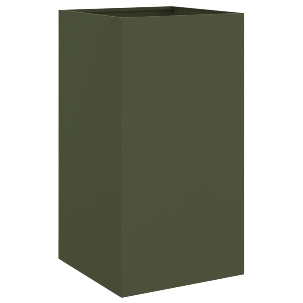 Plantenbak 42x38x75 cm koudgewalst staal olijfgroen 1 42 x 38 x 75 cm Groen