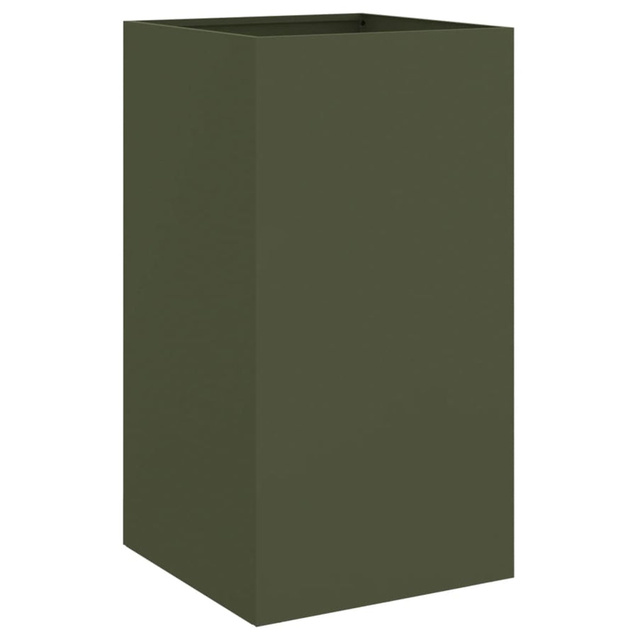 Plantenbak 42x38x75 cm koudgewalst staal olijfgroen 1 42 x 38 x 75 cm Groen