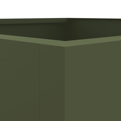 Plantenbak 42x38x75 cm koudgewalst staal olijfgroen 1 42 x 38 x 75 cm Groen
